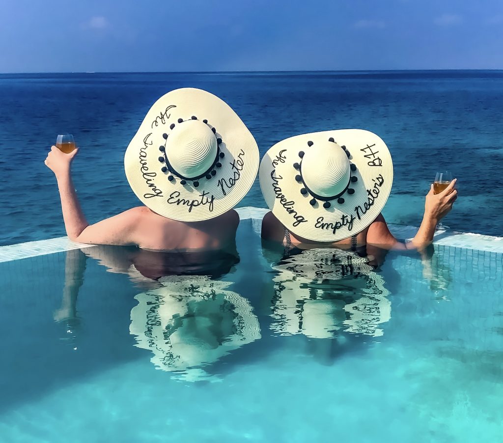 Poolside at our over-the-water villa Coco Bodu Hithi