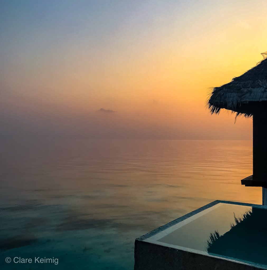 Sunset over Coco Bodu Hithi Maldives